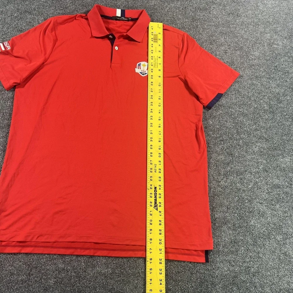 Ryder Cup USA Golf Polo Shirt Mens XL Red RLX‎ Ralph Lauren 2016 United States
